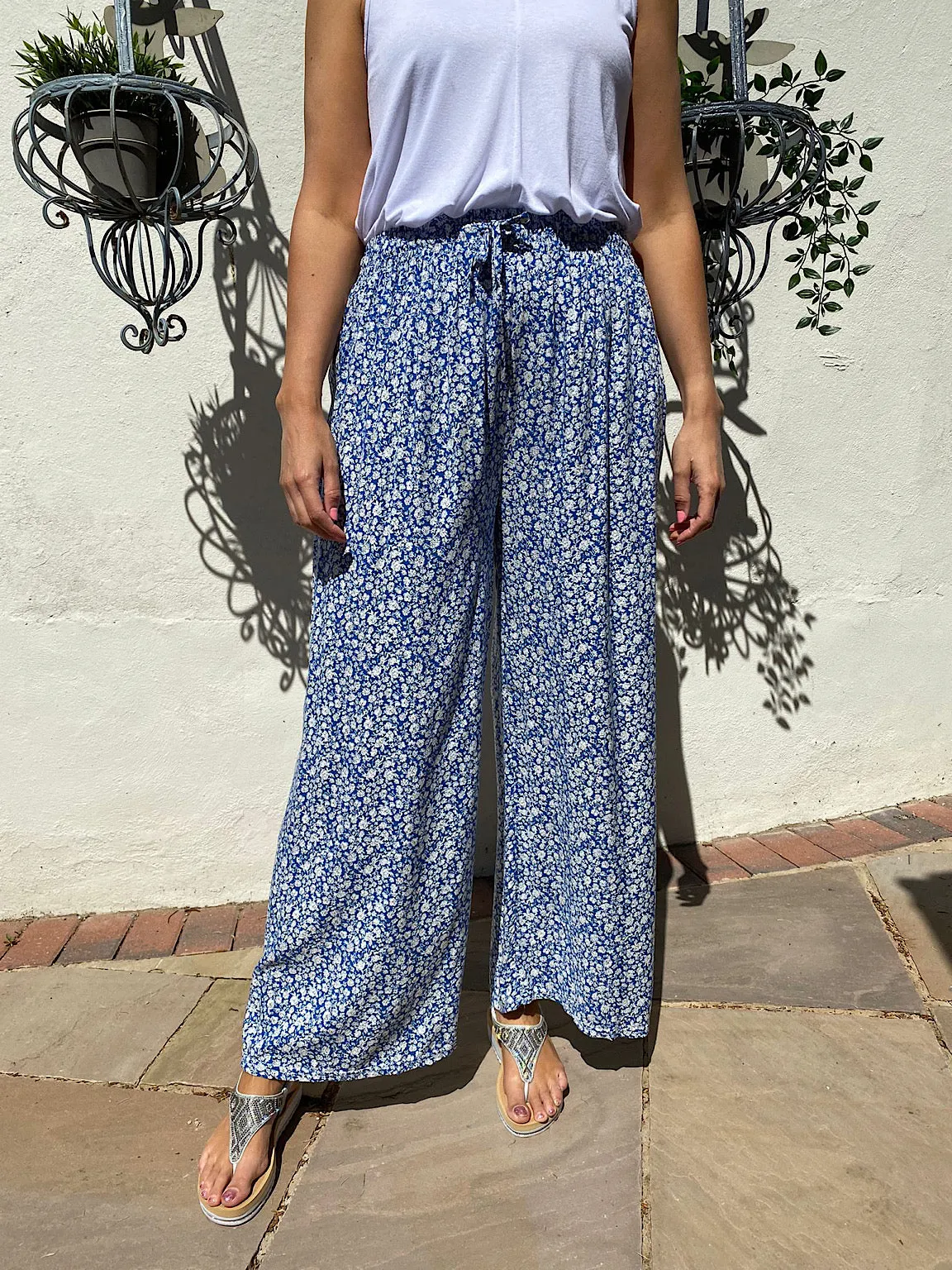 Floral Wide Leg Trousers