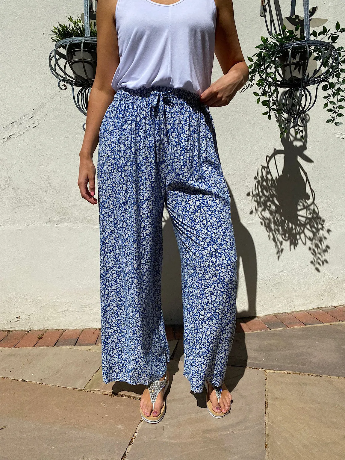 Floral Wide Leg Trousers