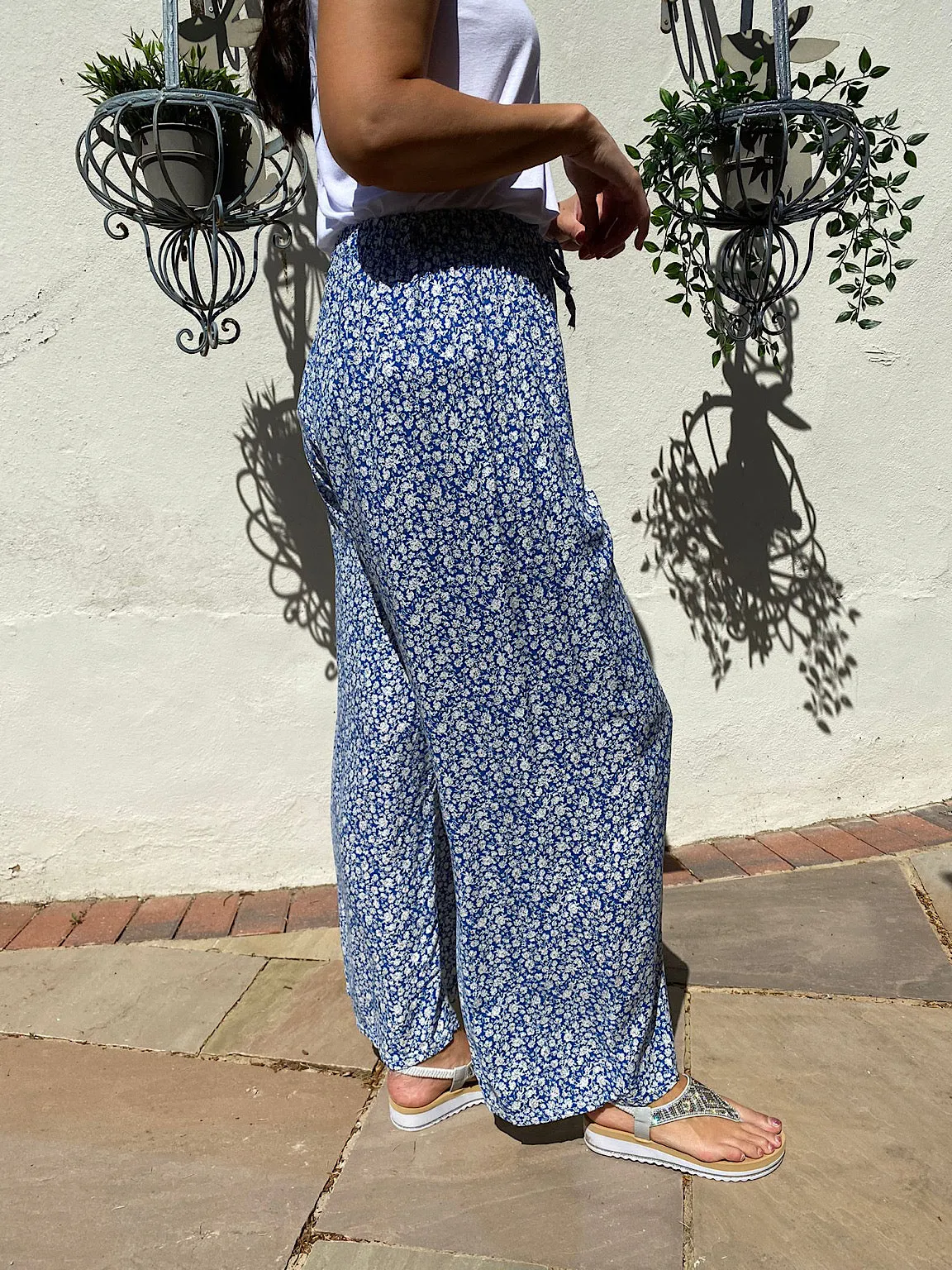 Floral Wide Leg Trousers