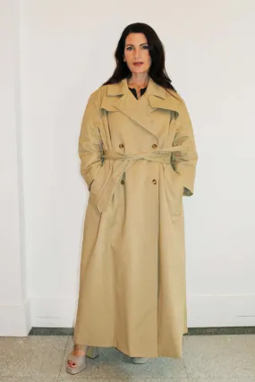 Gabardine Trench Coat - Khaki