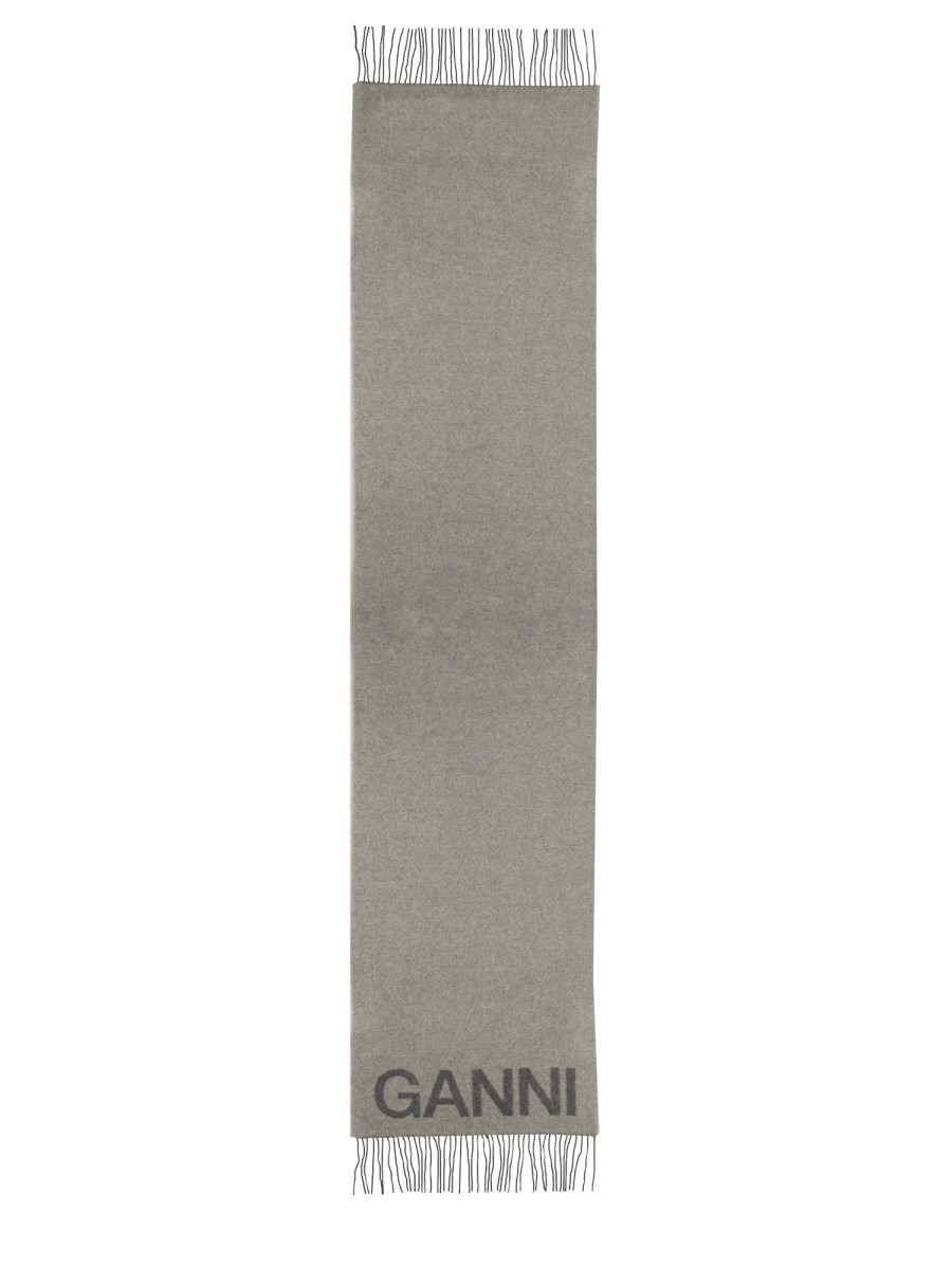 GANNI    SCARF WITH LOGO