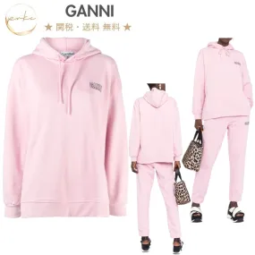 Ganni  |Unisex Blended Fabrics Street Style Long Sleeves Plain