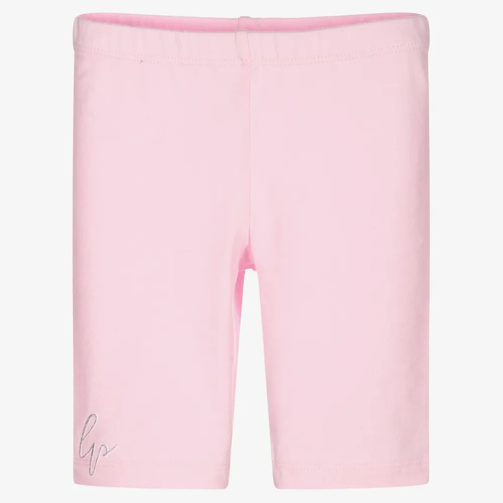 Girls Short Pink Leggings