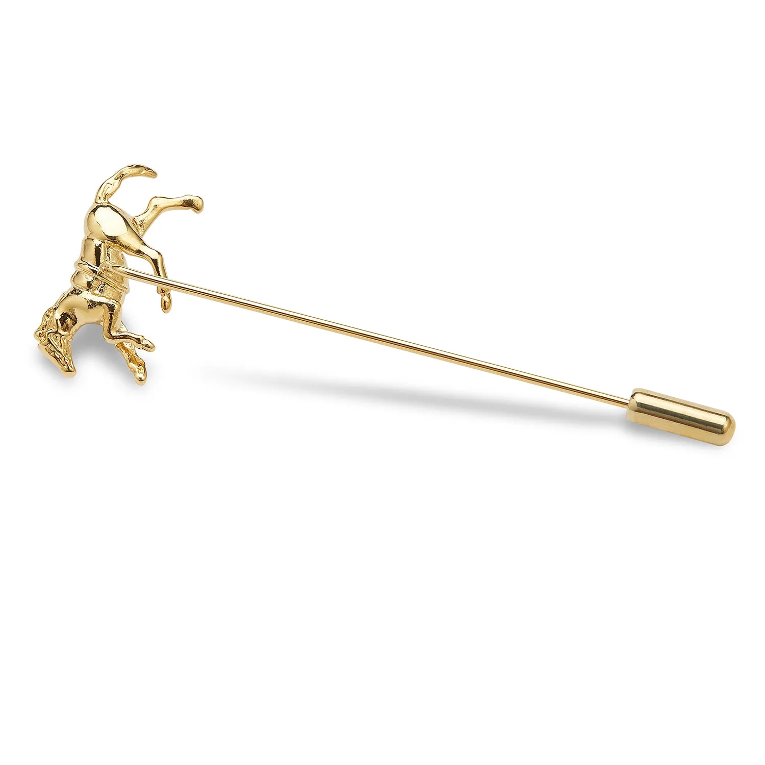 Golden Racehorse Lapel Pin