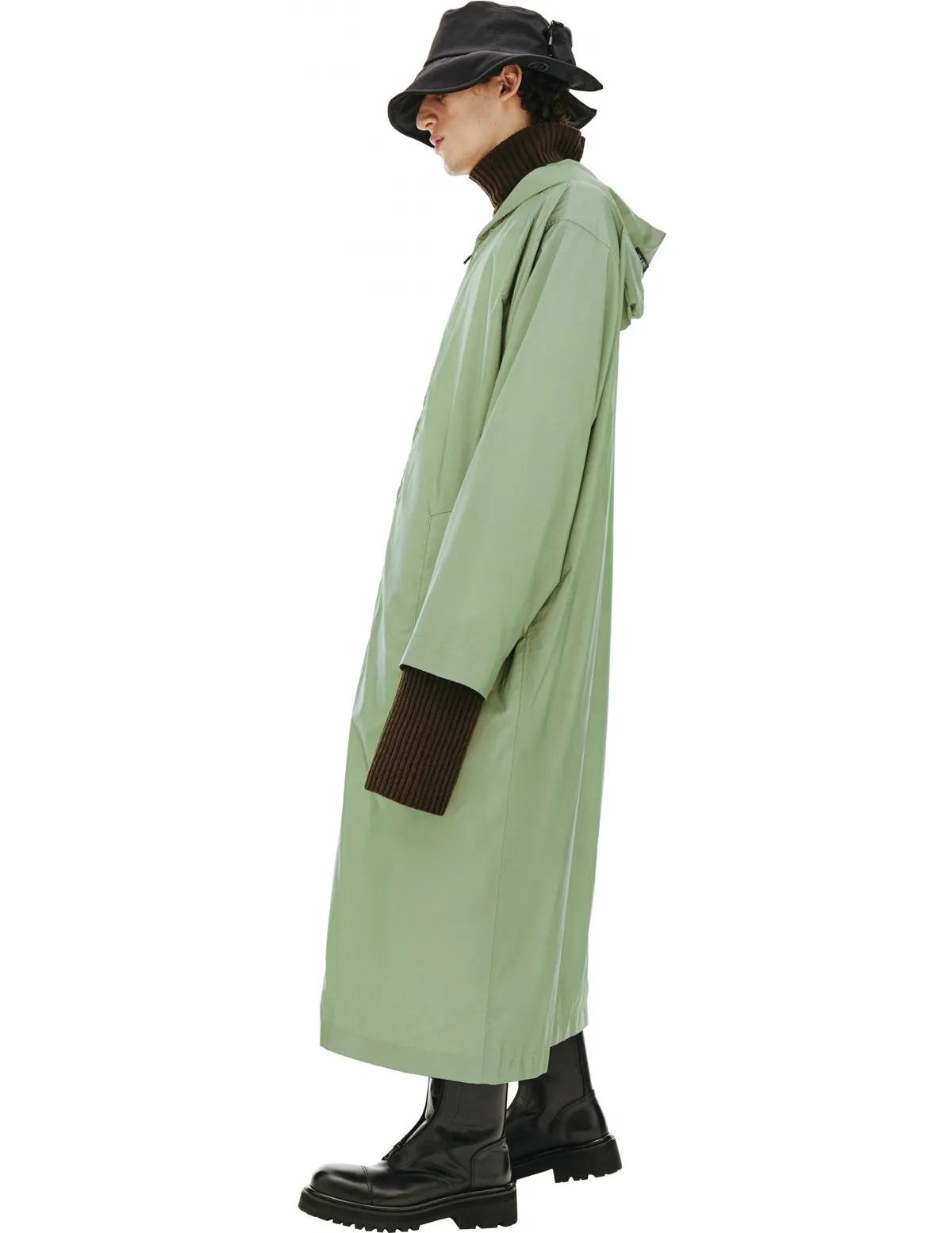 Green Reflective Hooded Coat