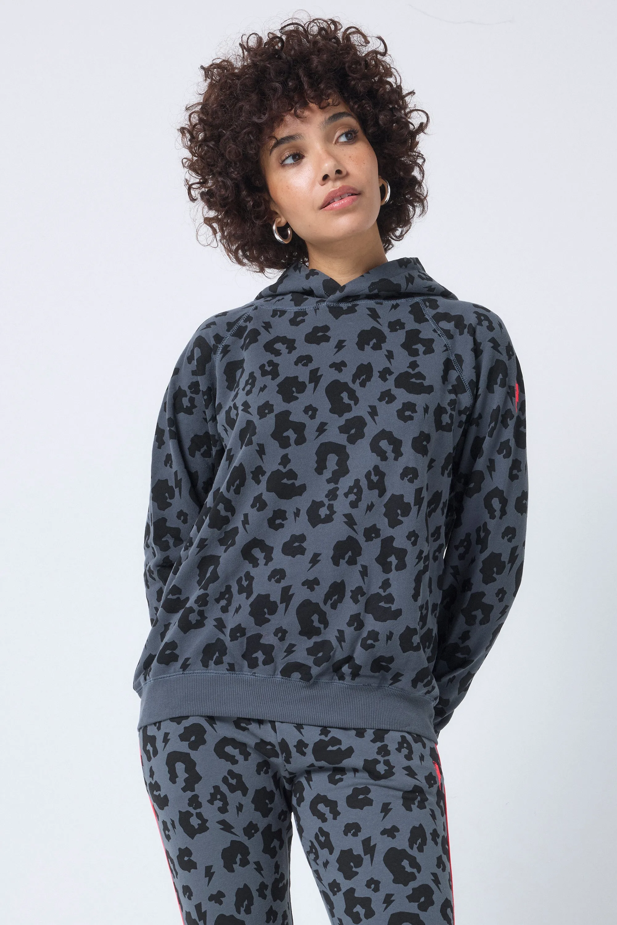 Grey Leopard Hoodie