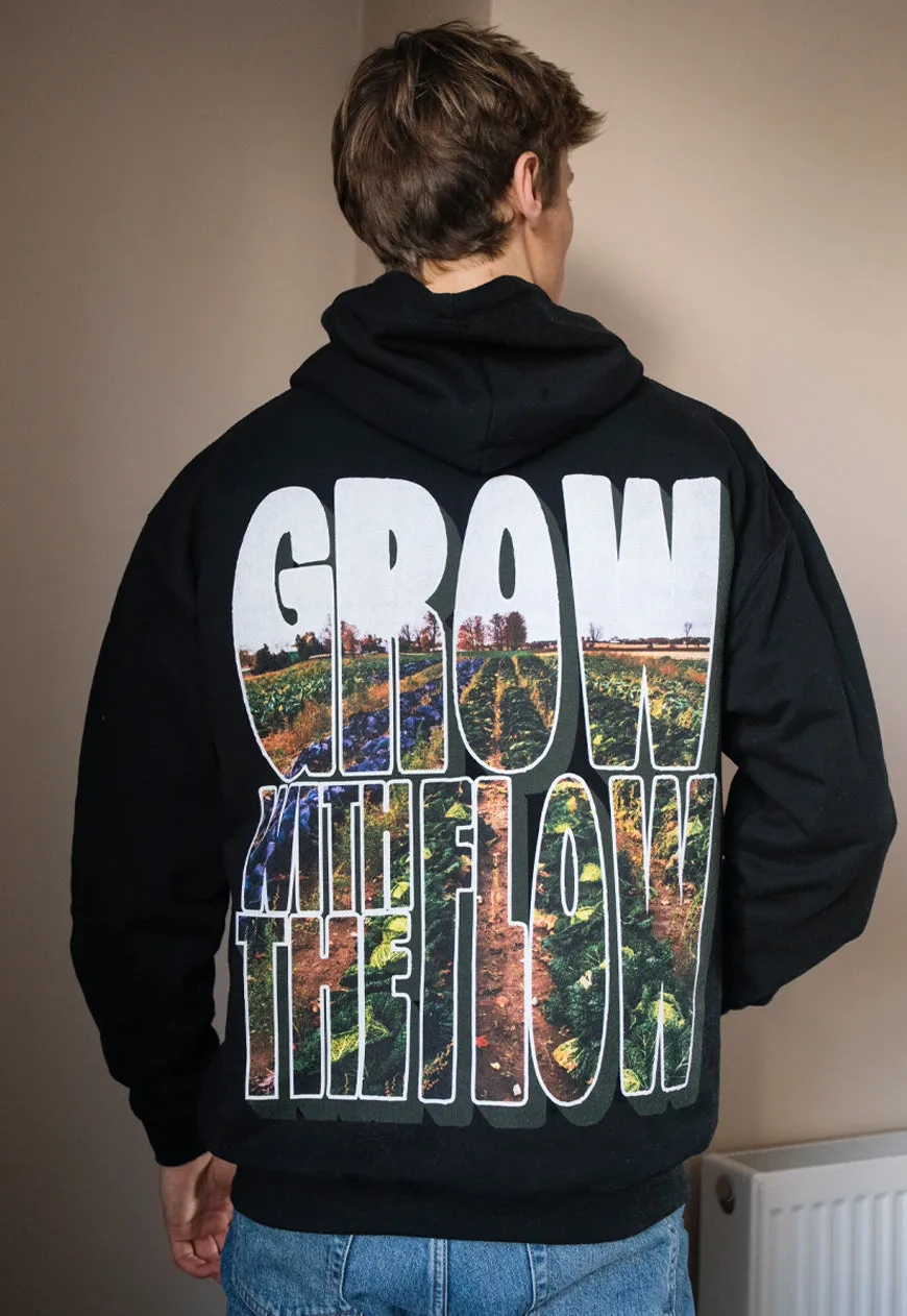 Grow With The Flow Men's Slogan Hoodie