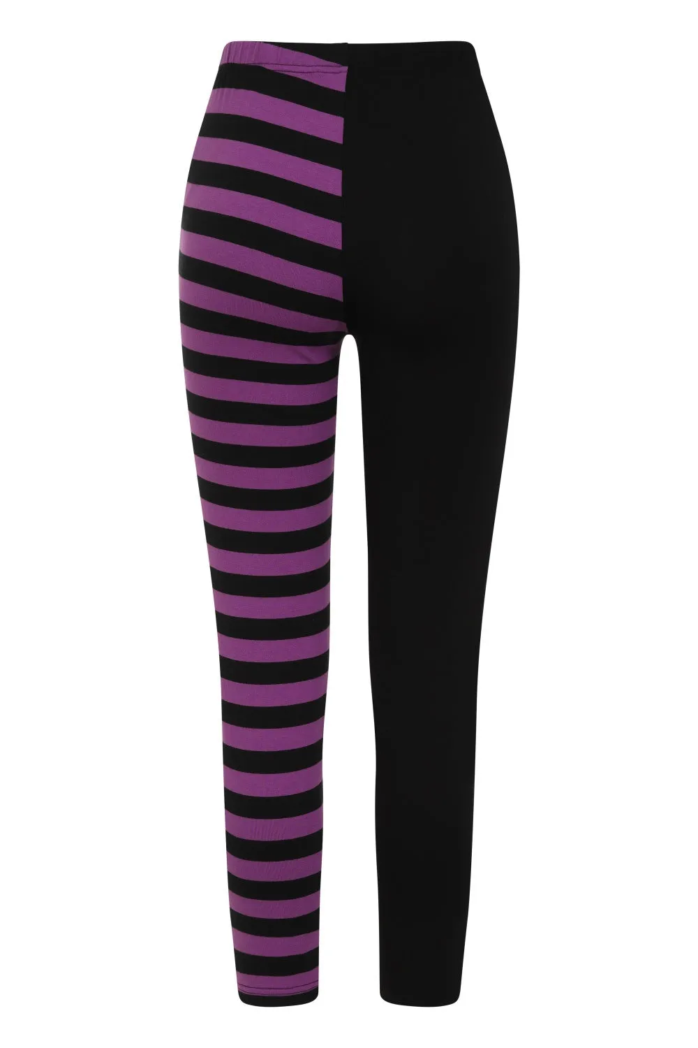 HALF BLACK HALF STRIPES LEGGINGS