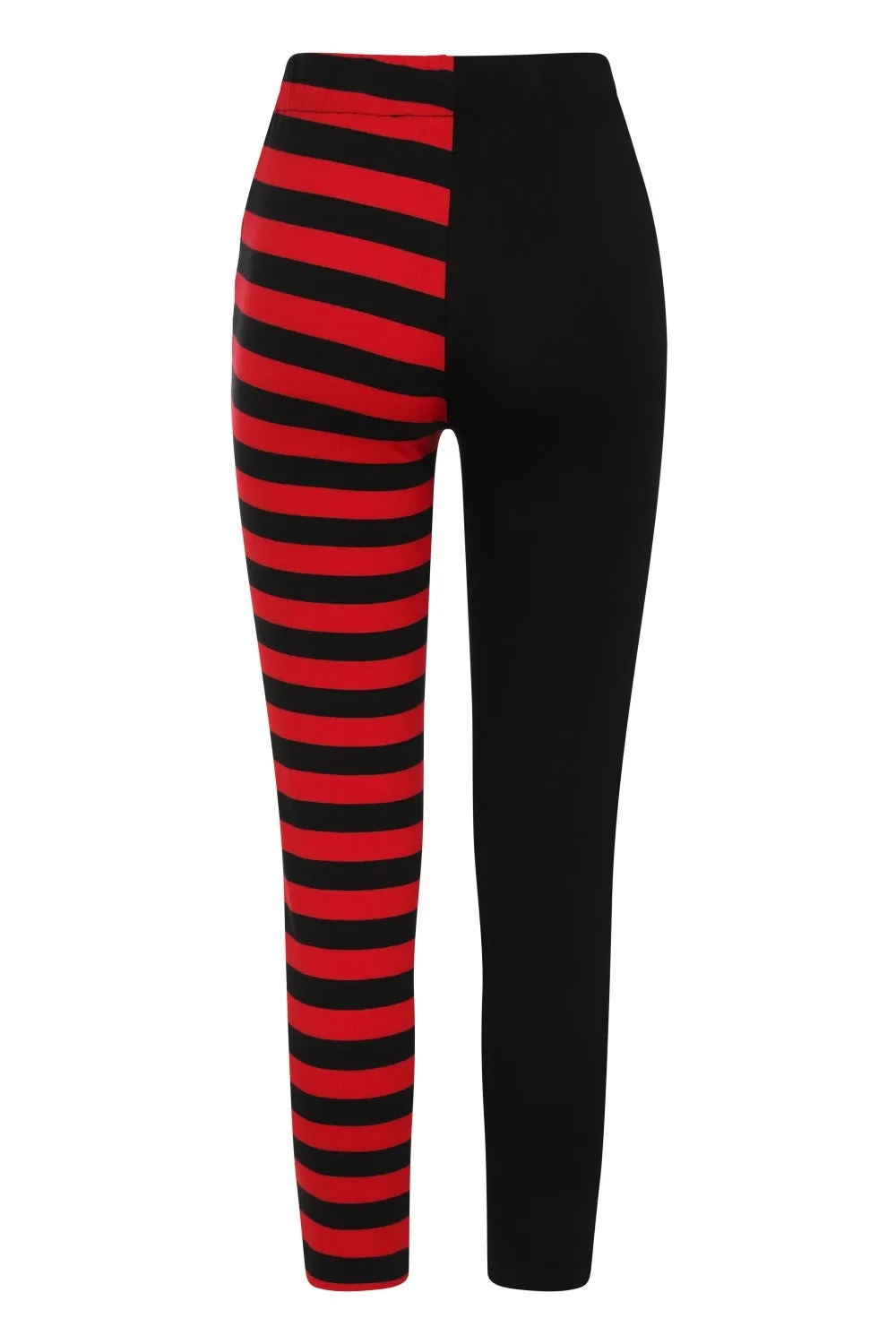 HALF BLACK HALF STRIPES LEGGINGS