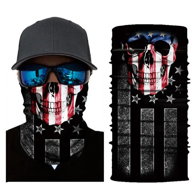 Halloween Cycling Motorcycle Neck Tube Ghost Face Mask Halloween