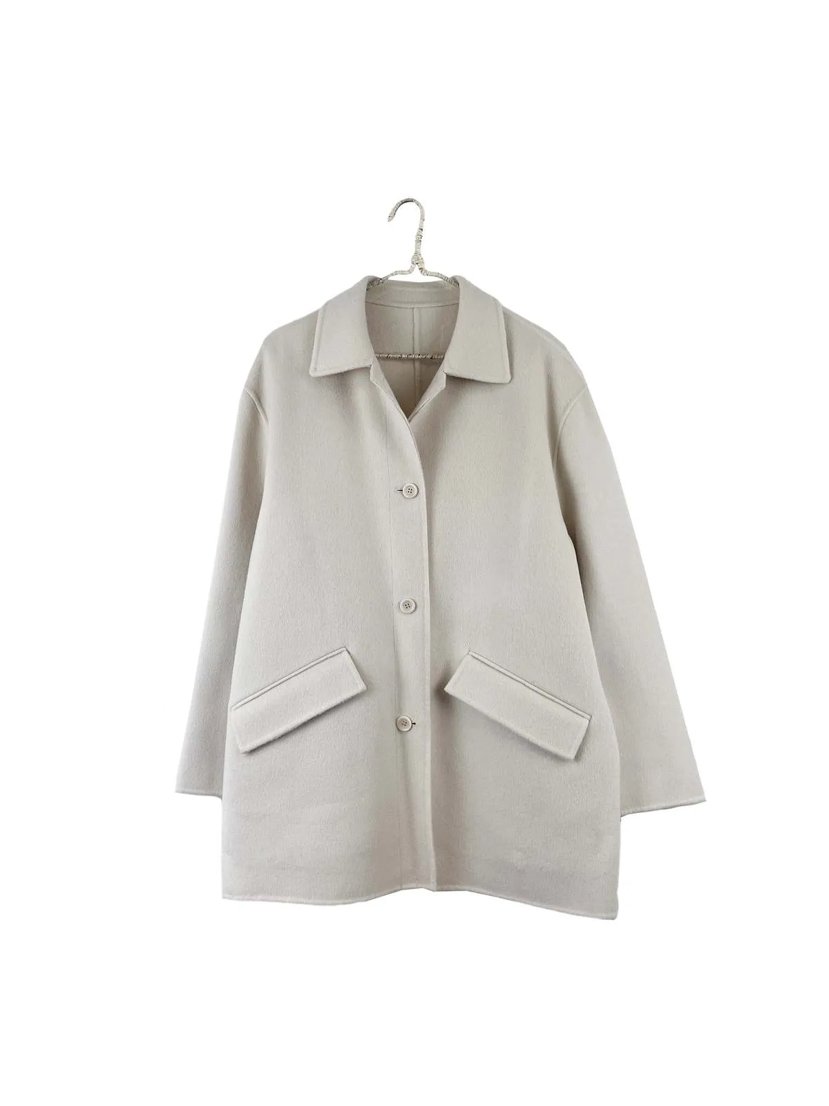 Handmade Wool Coat - Creme