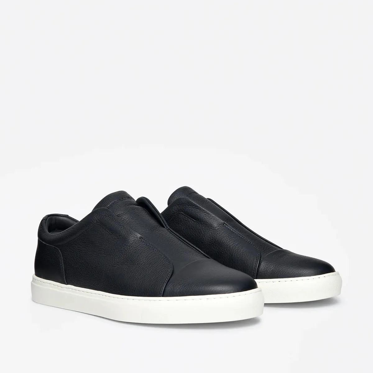 Harrys London - Aaron Tech Leather Trainers in Navy