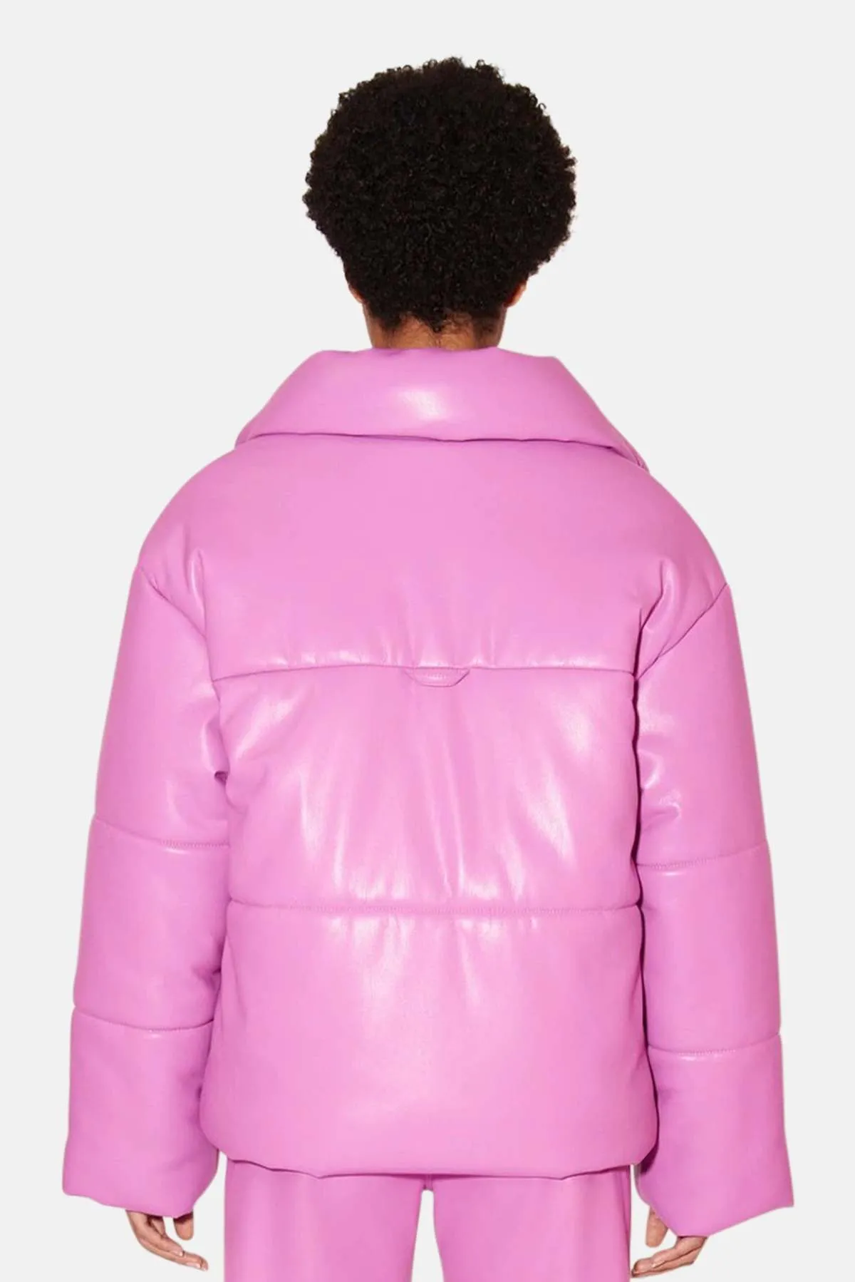 Hide Puffer Coat - Super Pink