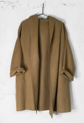 hooded coat - Camel