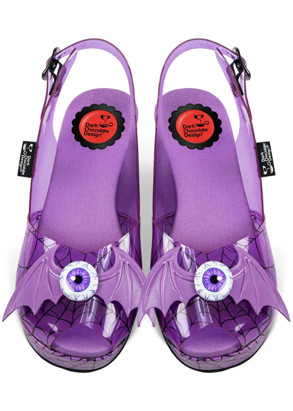 Hot Chocolate Design Gloomy Gaze Sandals Purple