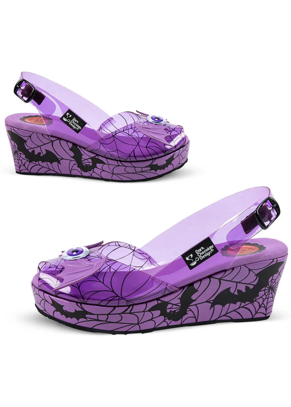 Hot Chocolate Design Gloomy Gaze Sandals Purple