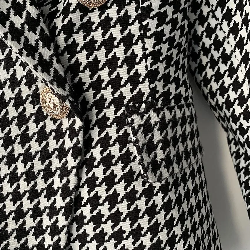 Houndstooth Blazer For Women