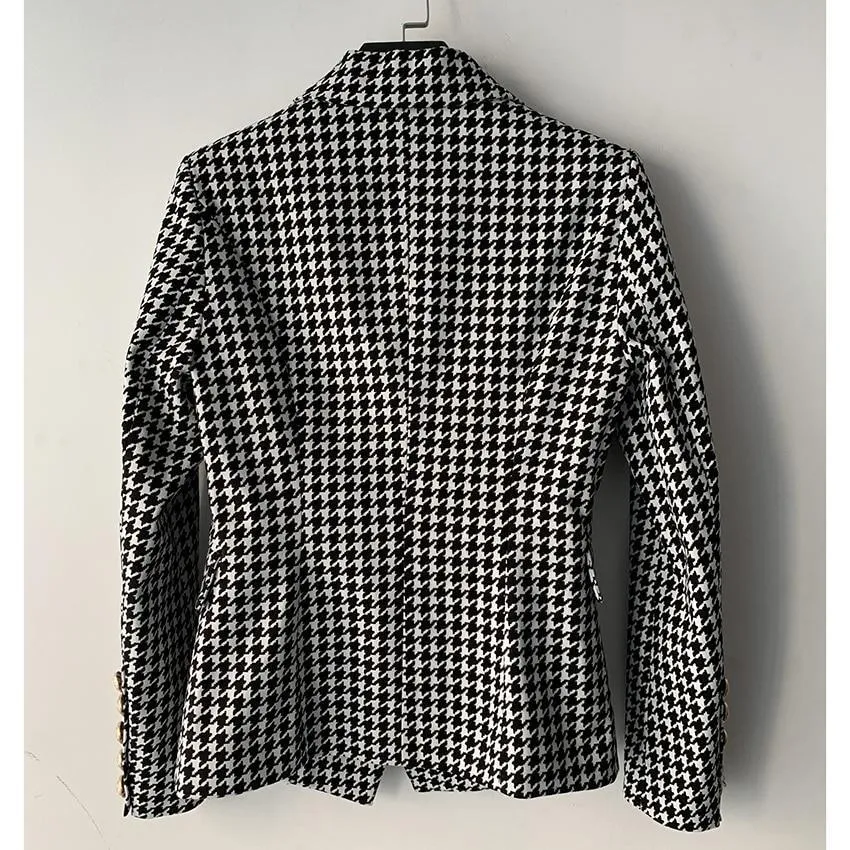 Houndstooth Blazer For Women