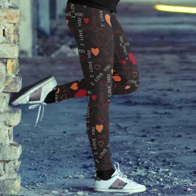 I Love You Heart Leggings