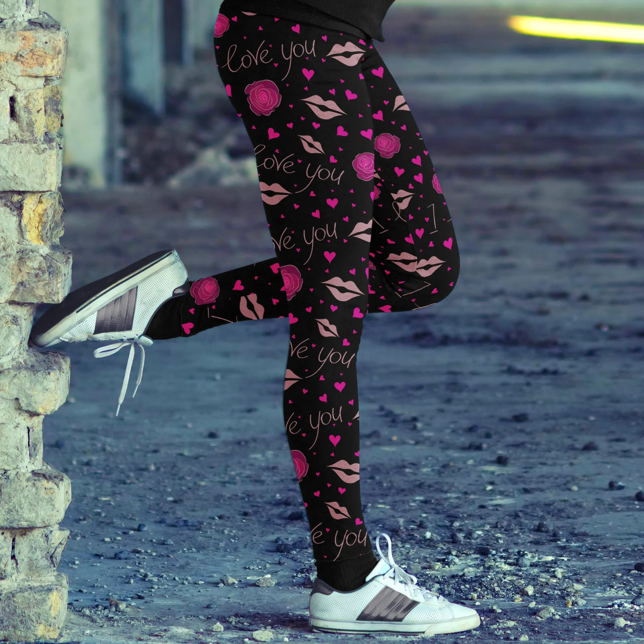 I Love You Rose Leggings