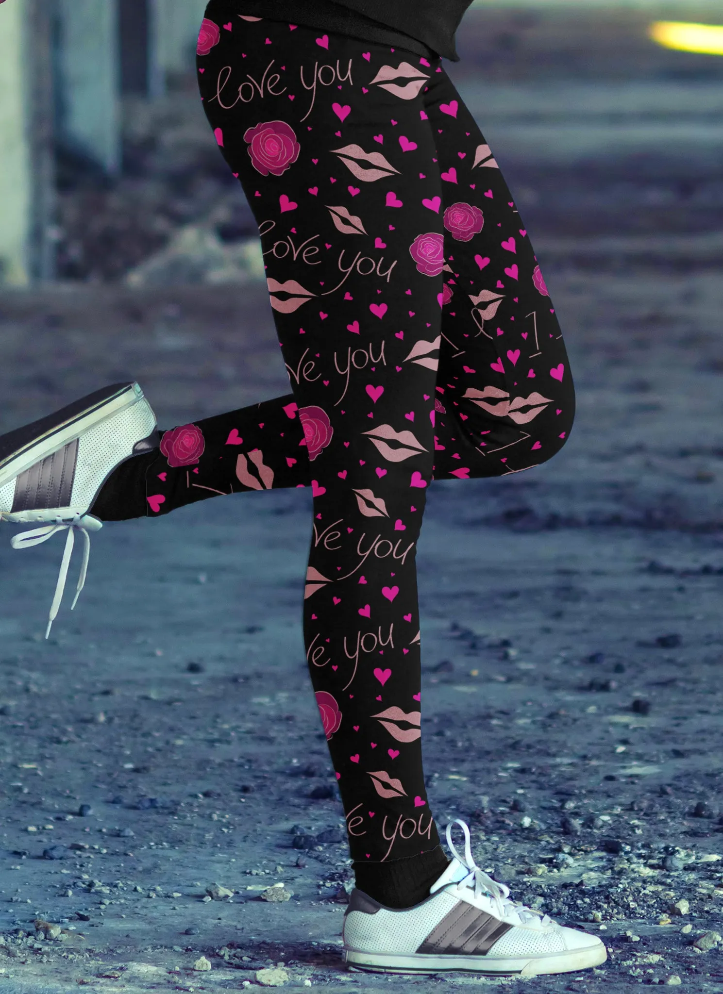 I Love You Rose Leggings