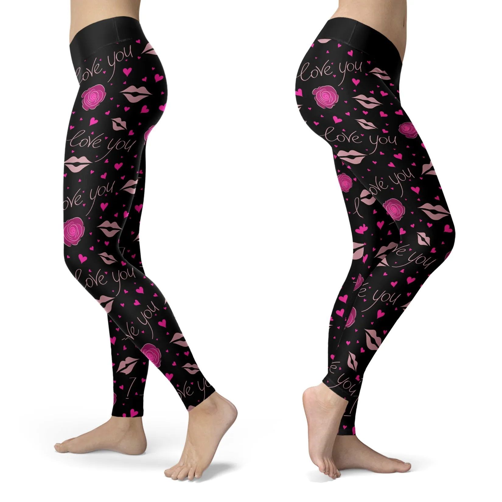 I Love You Rose Leggings