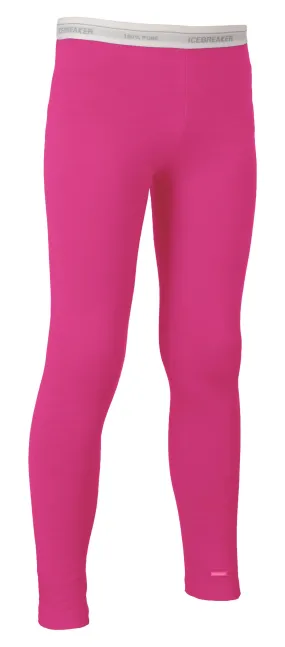 icebreaker Merino Kids' Girl Base Layer 200 Oasis Leggings Tights Magenta Raspberry