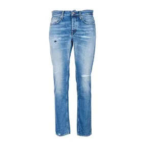 JEANS KEITH REGULAR SLIM CON ROTTURE Uomo Denim Medio