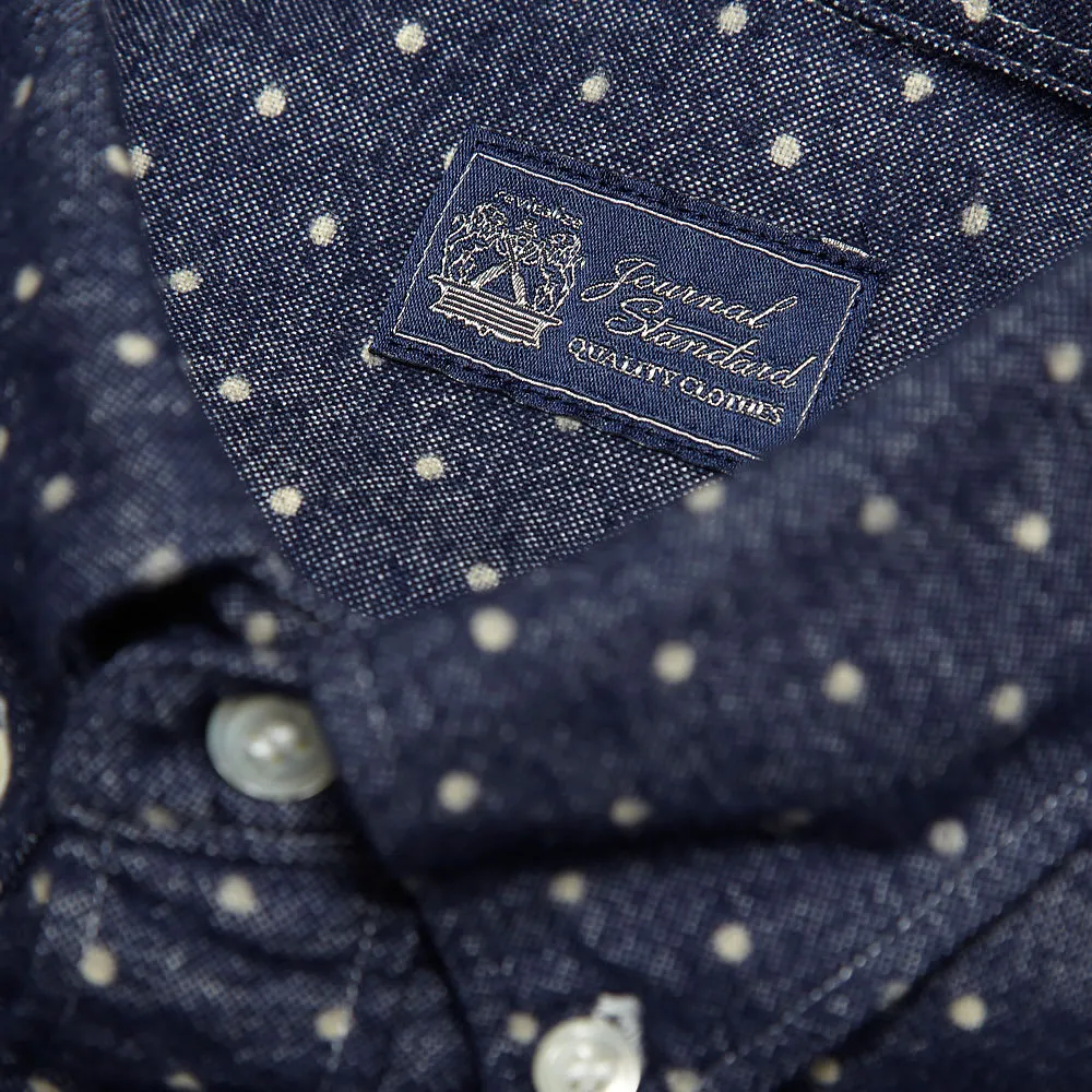 Journal Standard Button Down Dots ShirtNavy