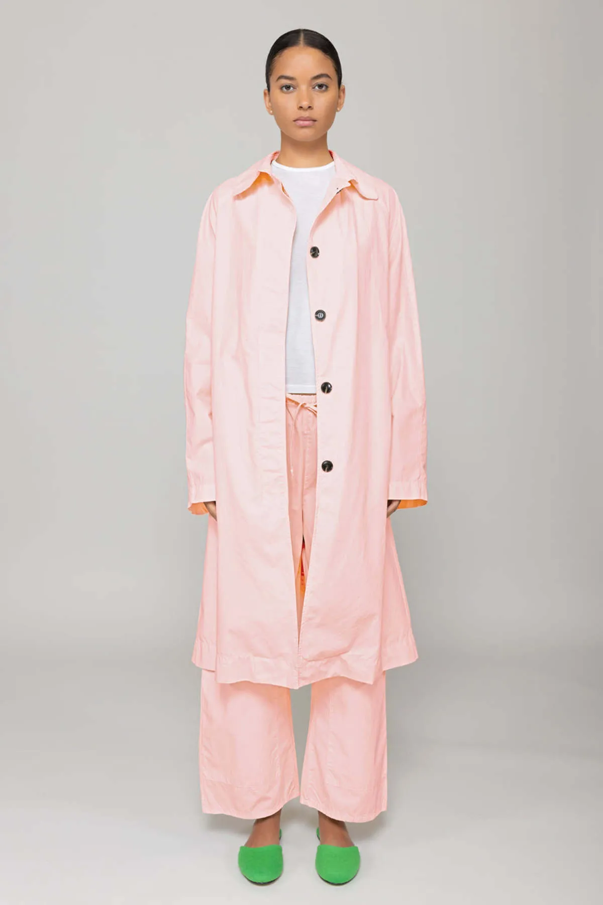 Kyoto Car Coat - Dusty Pink