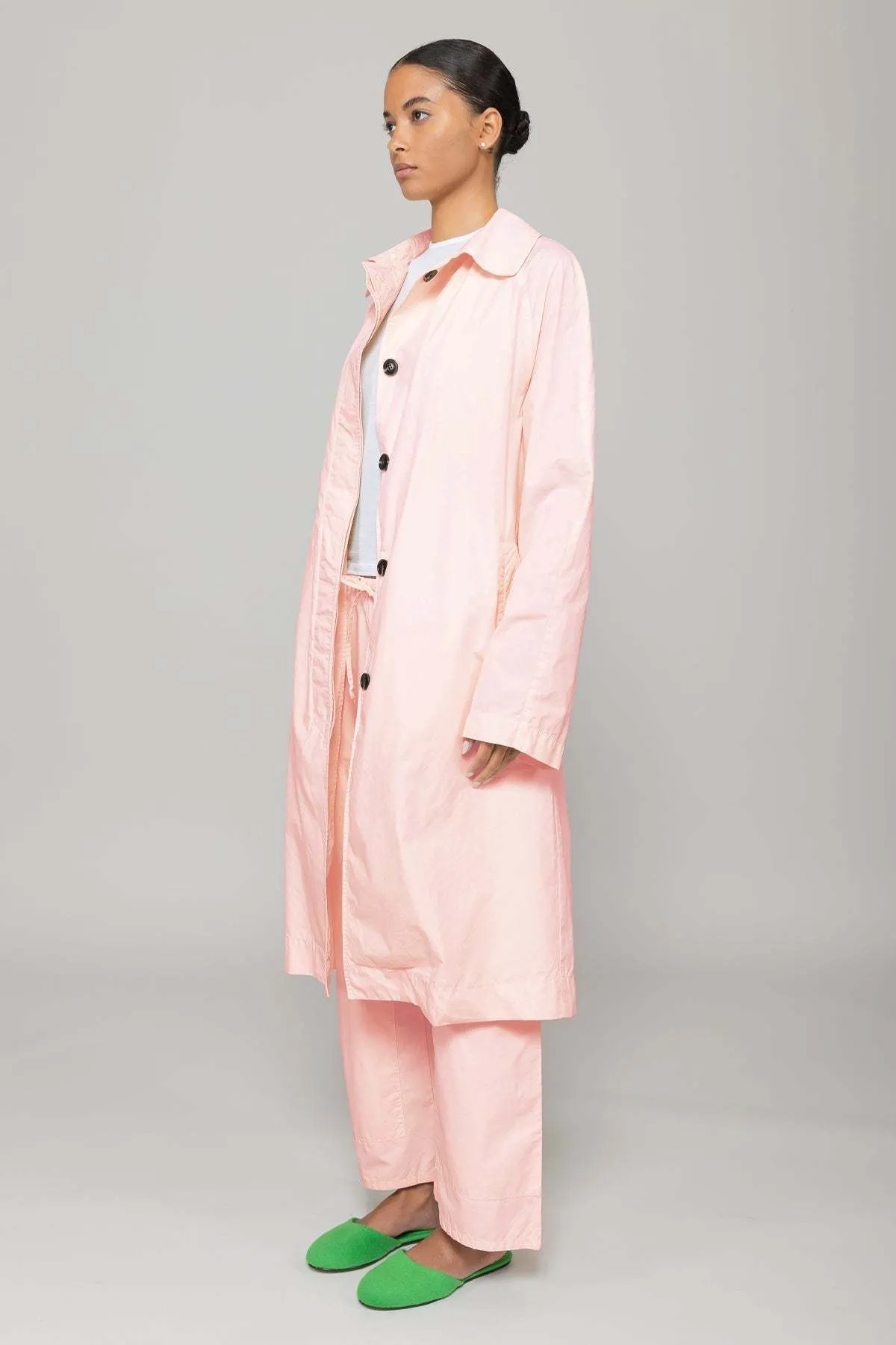 Kyoto Car Coat - Dusty Pink