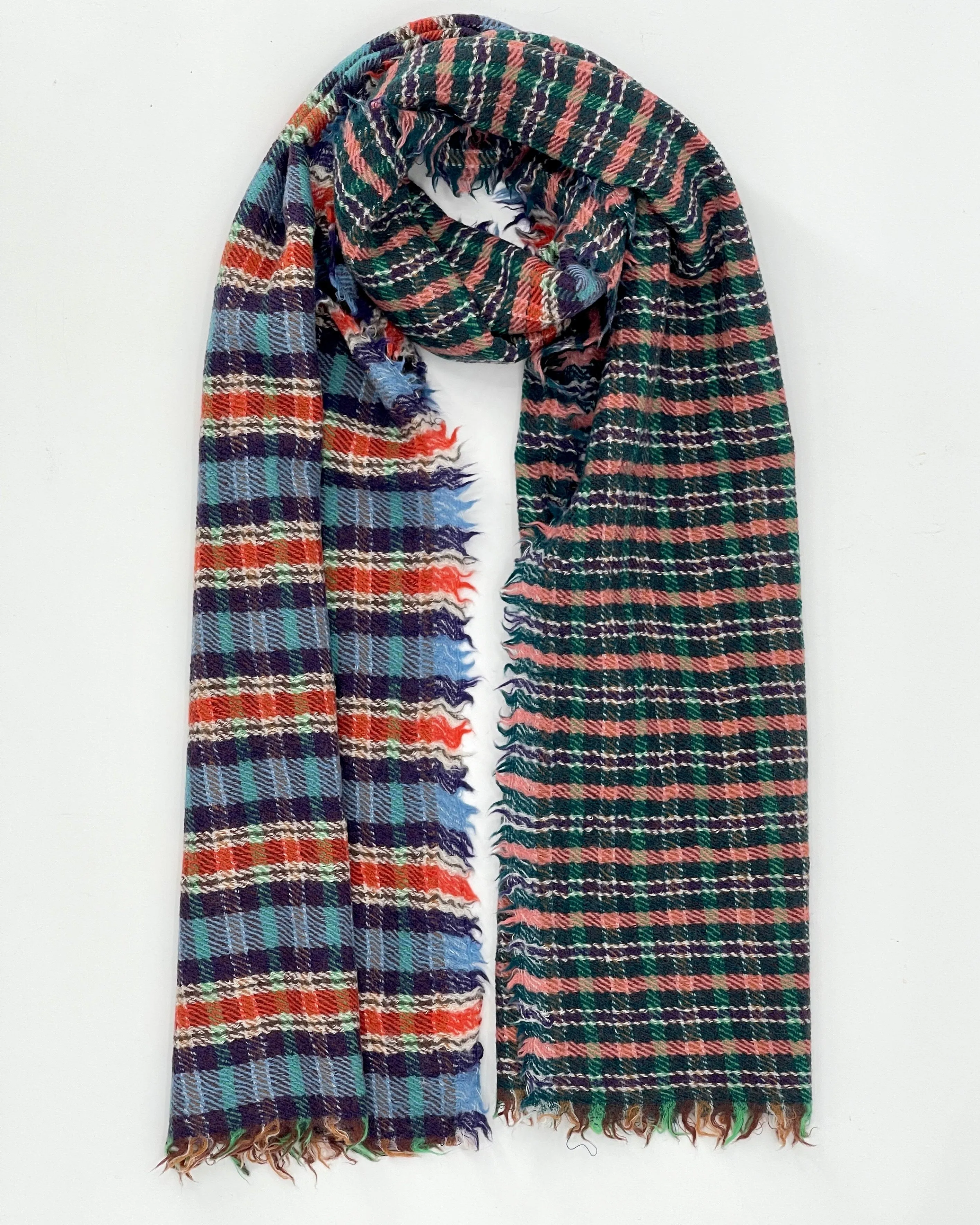 Large Pattern Check Scarf