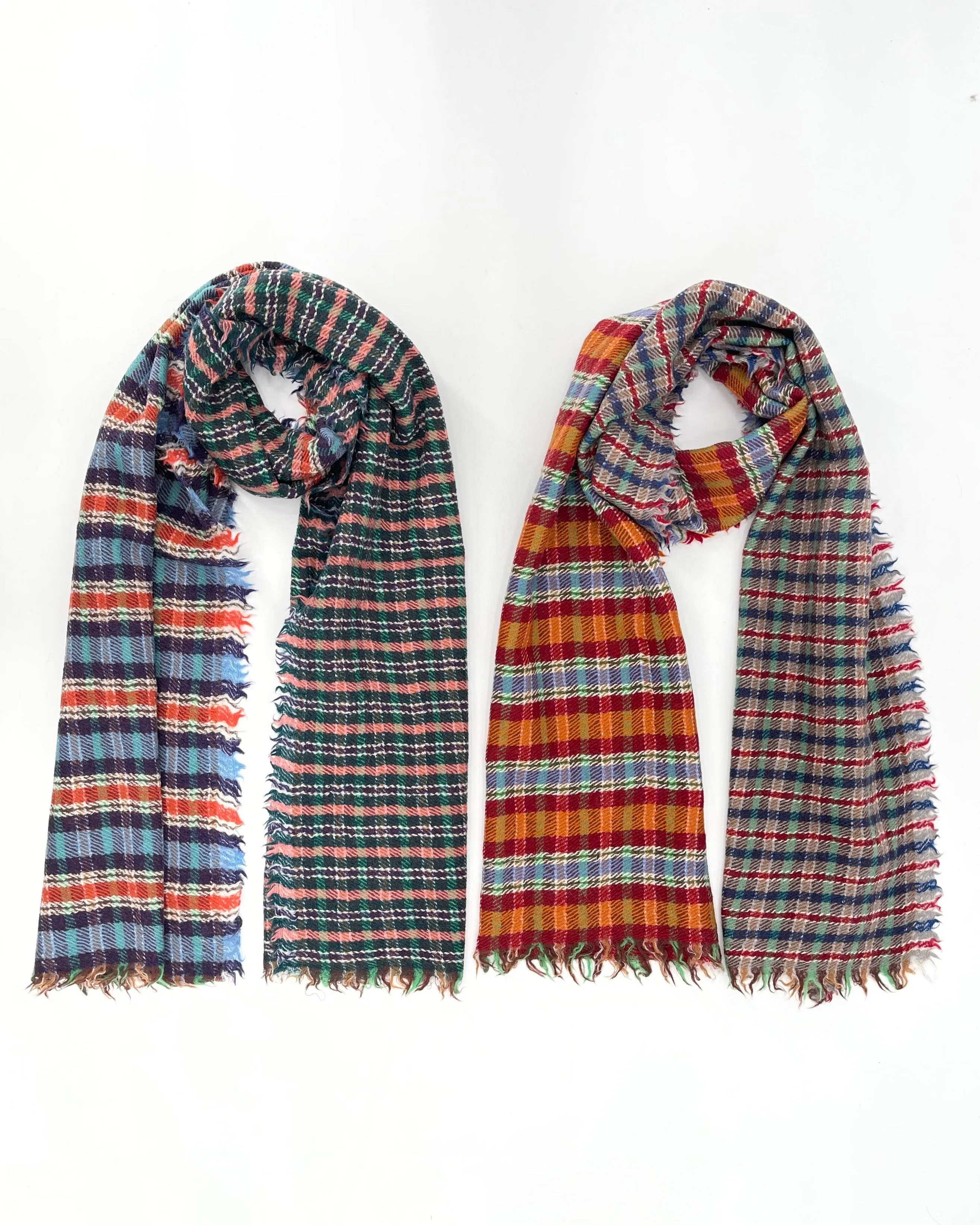 Large Pattern Check Scarf