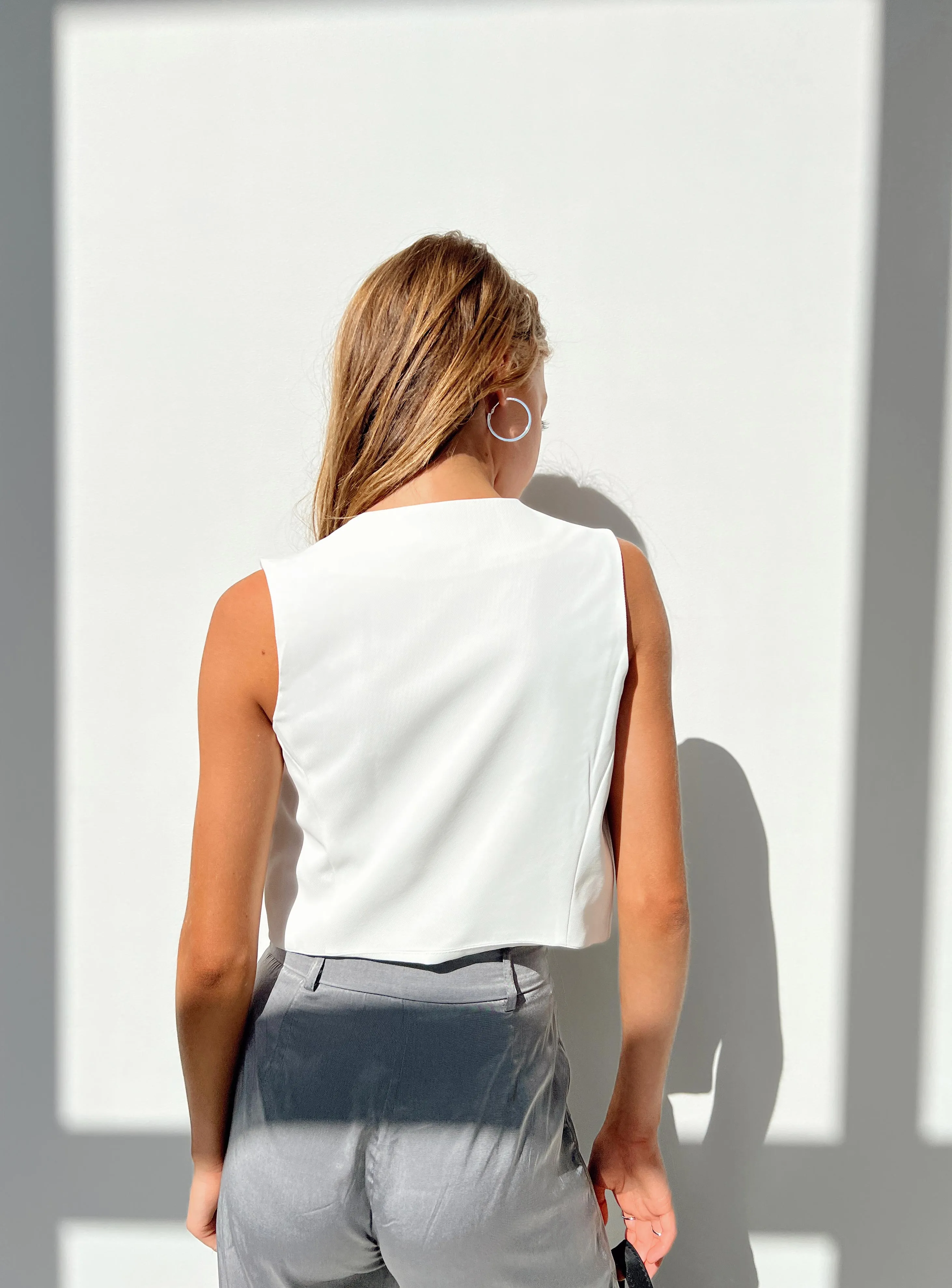 Lavine Vest Top White