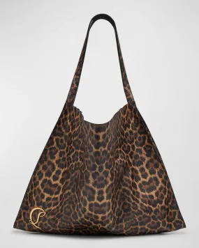 Le 54 Leopard-Print Leather Tote Bag