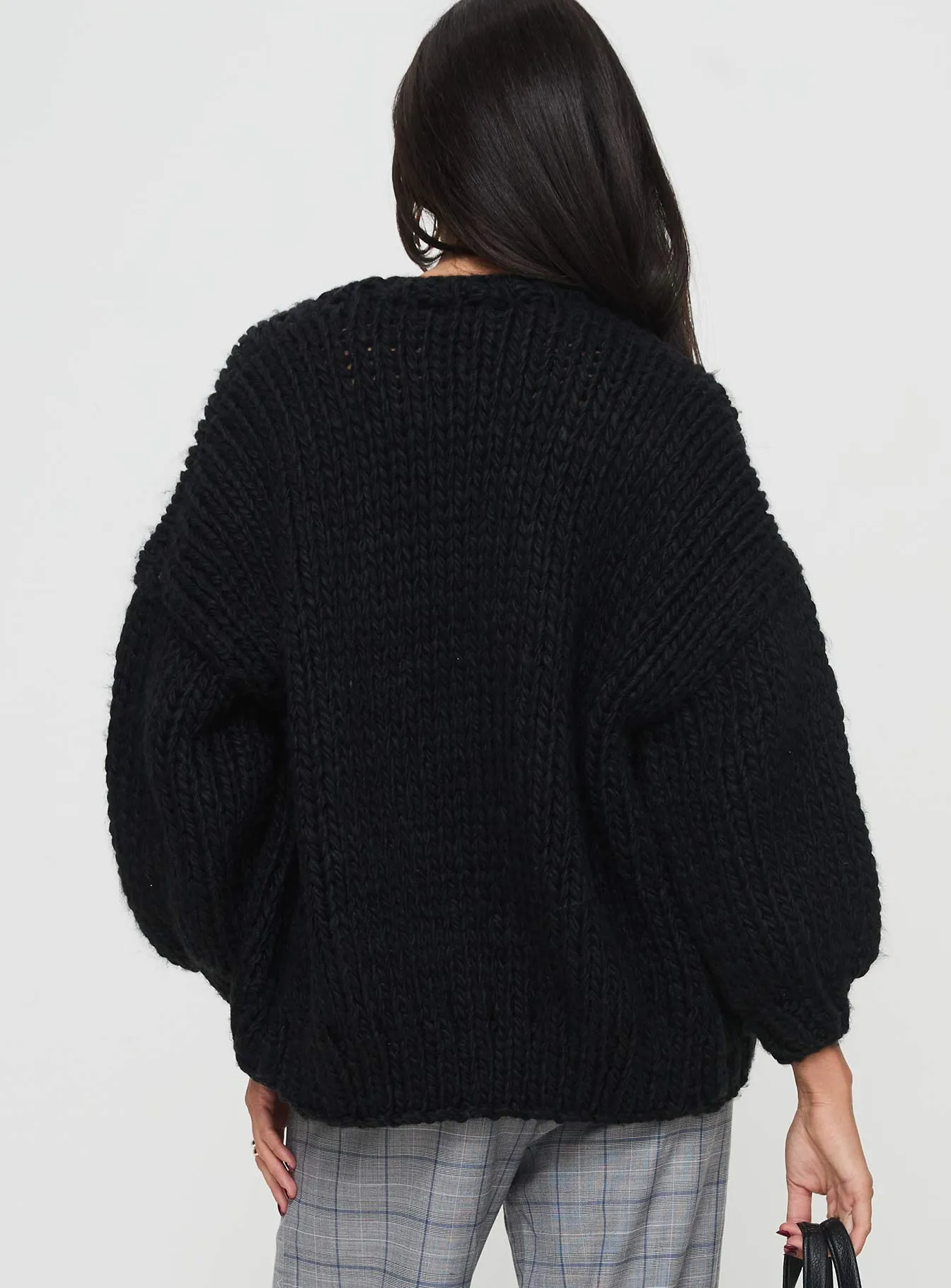 Lester Knit Cardigan Black