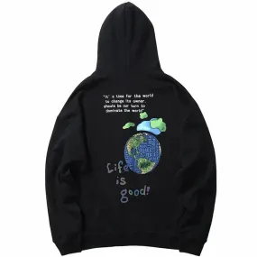 Life Is Good Global Peace Pullover Hoodie