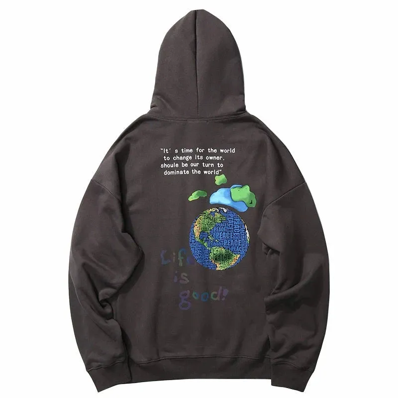 Life Is Good Global Peace Pullover Hoodie