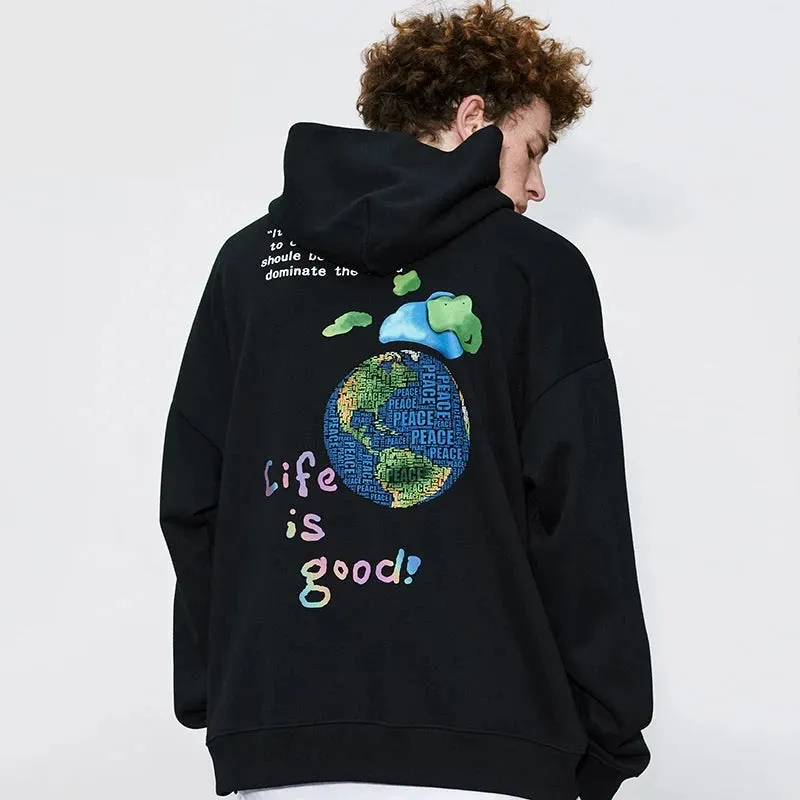 Life Is Good Global Peace Pullover Hoodie