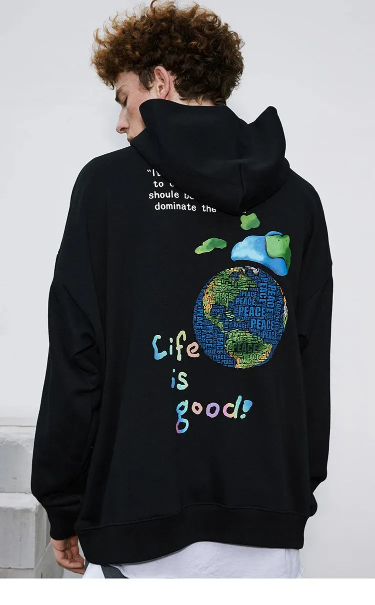 Life Is Good Global Peace Pullover Hoodie