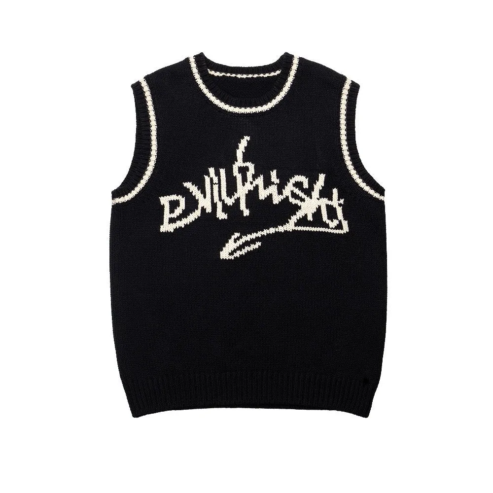 Logo Knit Vest Sweater