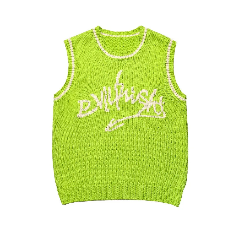 Logo Knit Vest Sweater