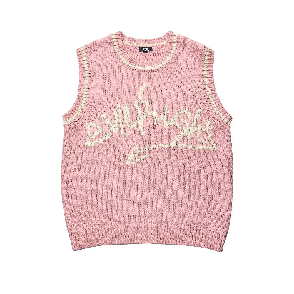 Logo Knit Vest Sweater