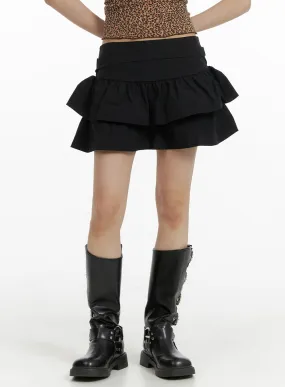 Low-Rise Frill Mini Skirt CF429