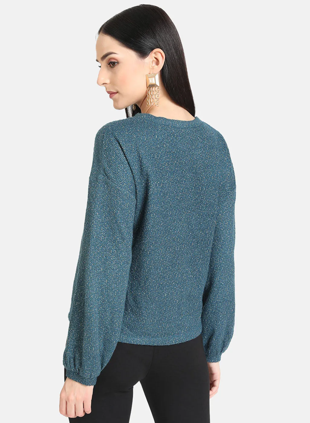 Lurex Pullover With A Patch