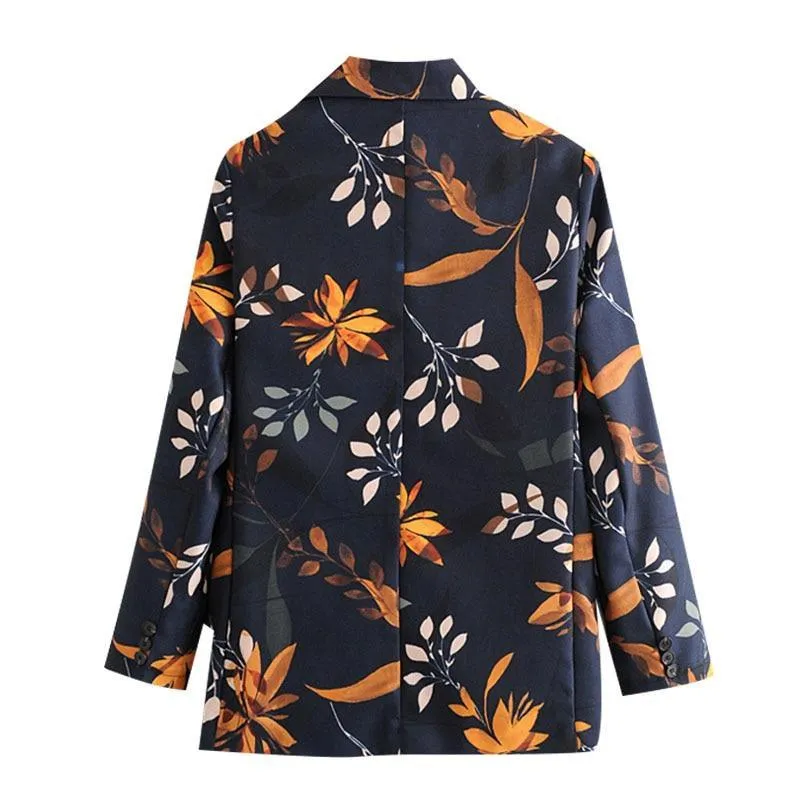 Maathai Vintage Floral Print Women's Blazer