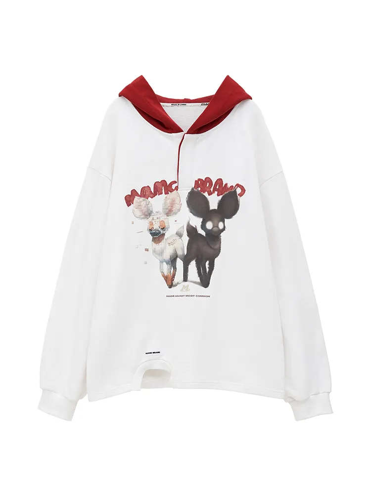 MAMC  |Unisex Sweat Street Style Long Sleeves Other Animal Patterns