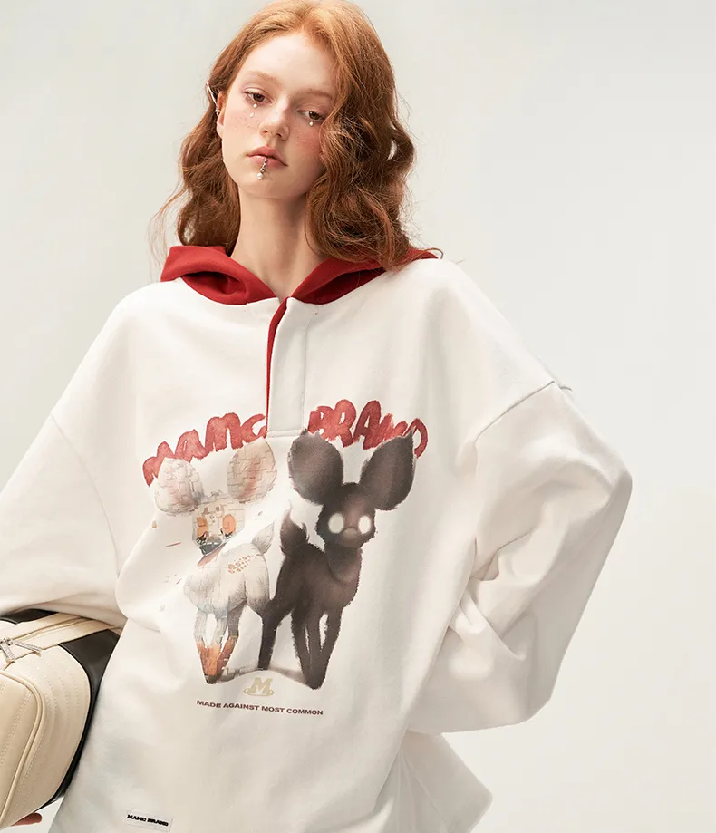 MAMC  |Unisex Sweat Street Style Long Sleeves Other Animal Patterns