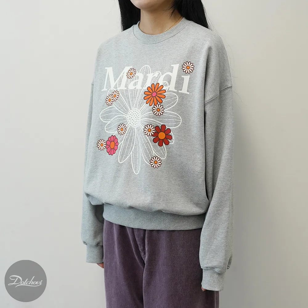 Mardi Mercredi  |Crew Neck Flower Patterns Street Style U-Neck Long Sleeves