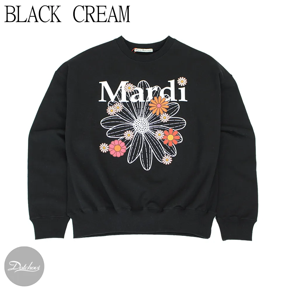 Mardi Mercredi  |Crew Neck Flower Patterns Street Style U-Neck Long Sleeves